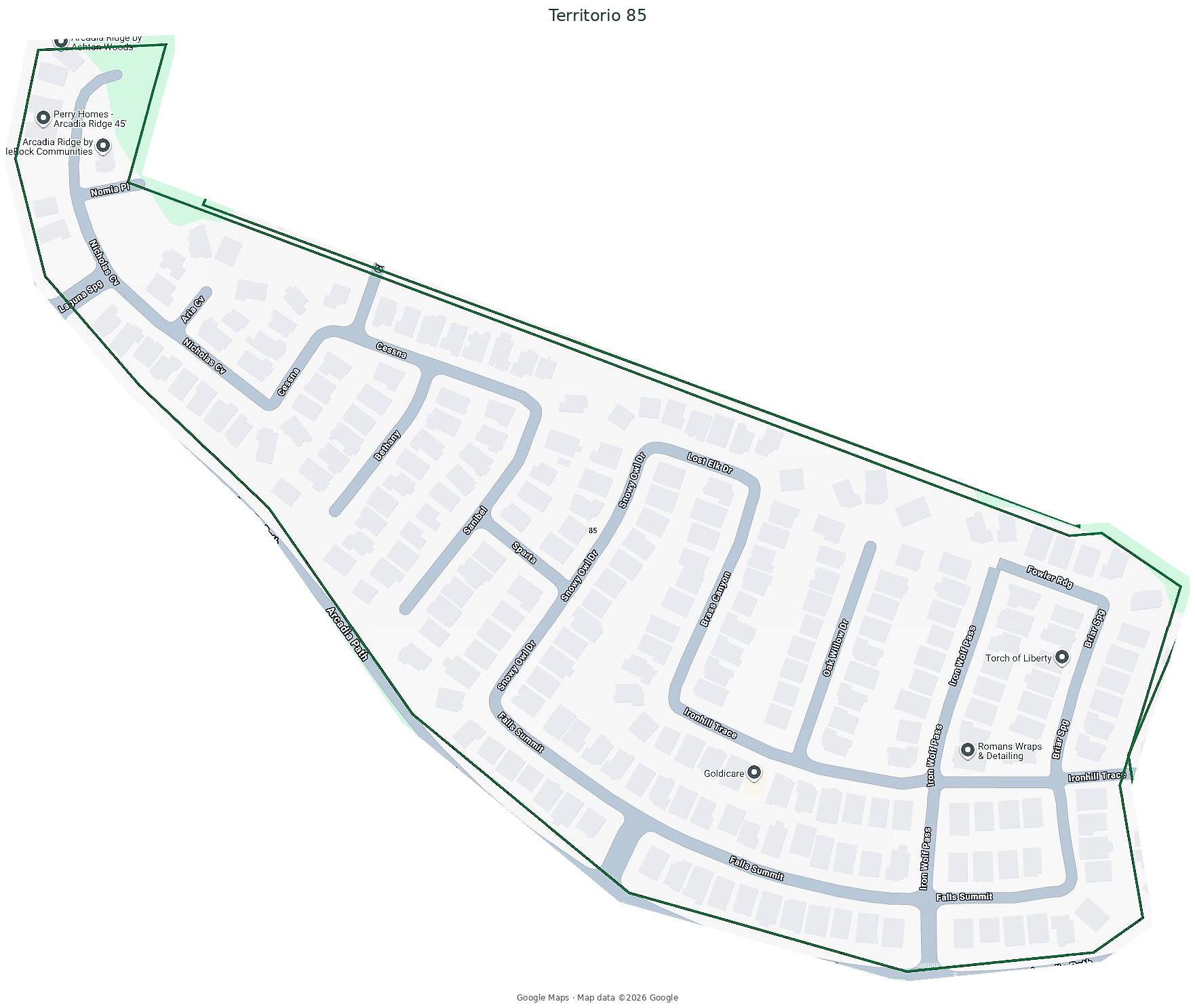 Mapa del Territorio 85